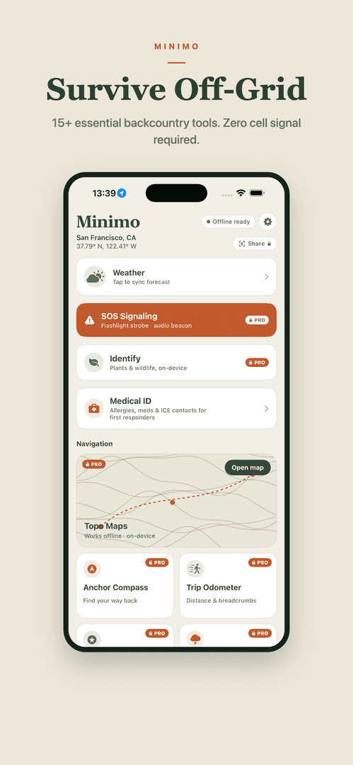 ‎Minimo Survival Kit App - App Store image 1