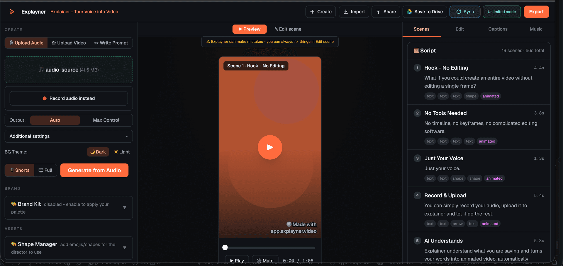 Explayner - Audio to Video generator image 2