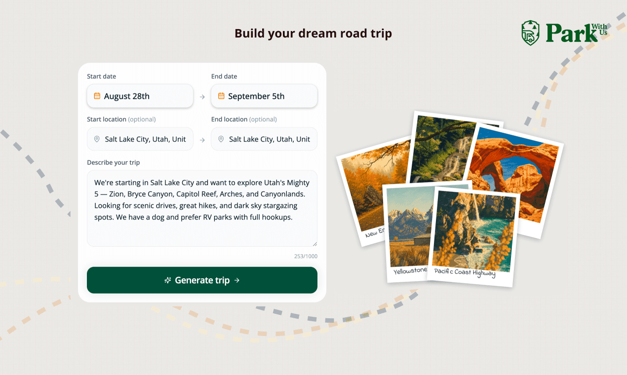 Park With Us - Road Trip Planner image 3