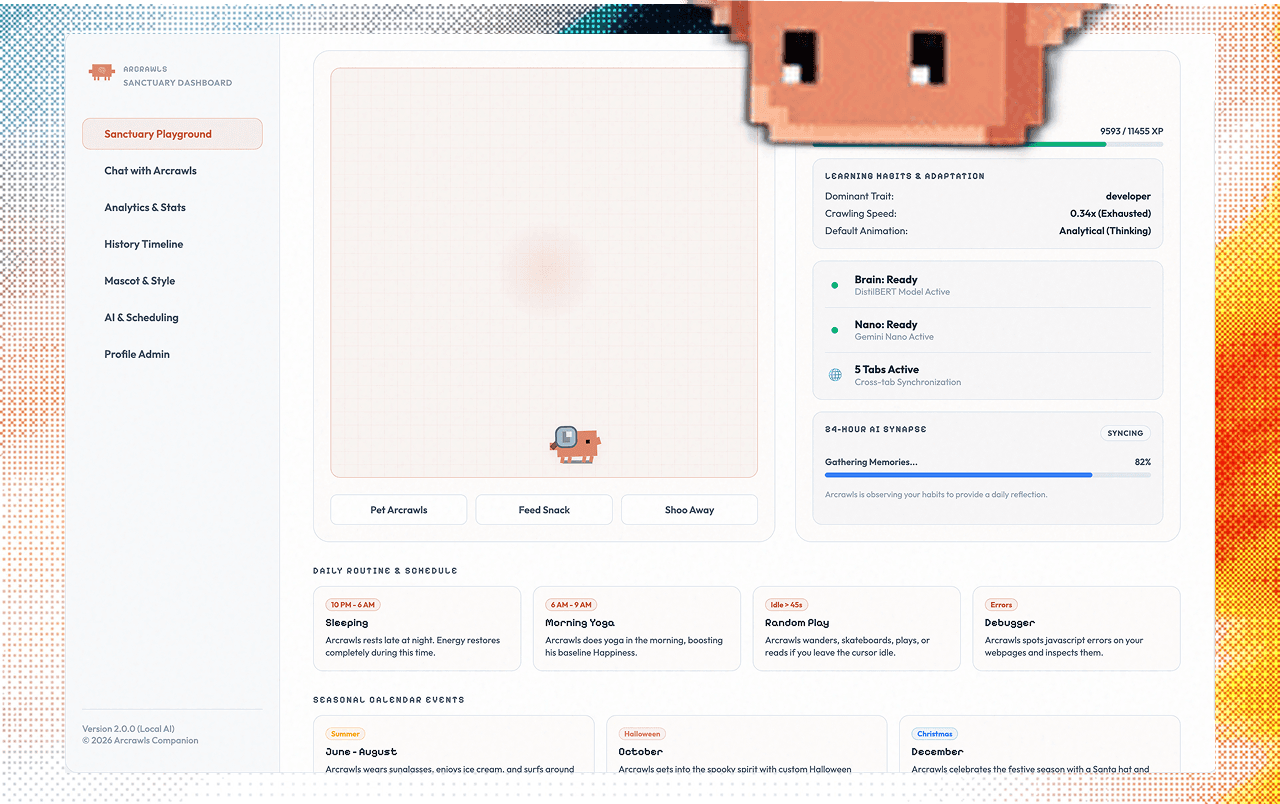 Arcrawls: The Context-Aware Browser Pet image 2