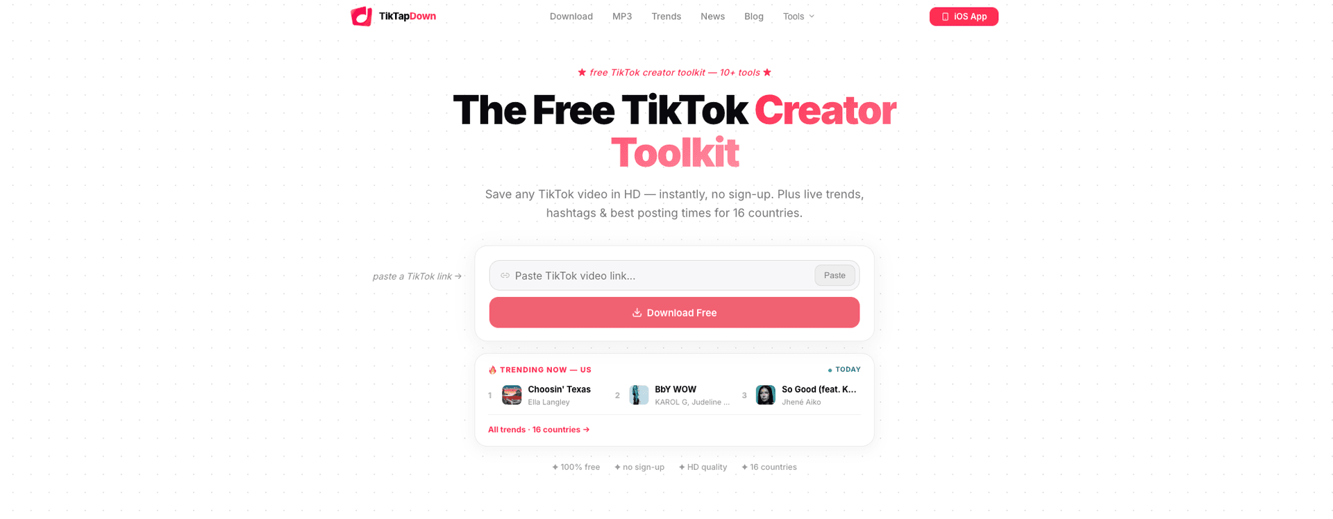 TikTapDown |  TikTok Creator Toolkit image 1