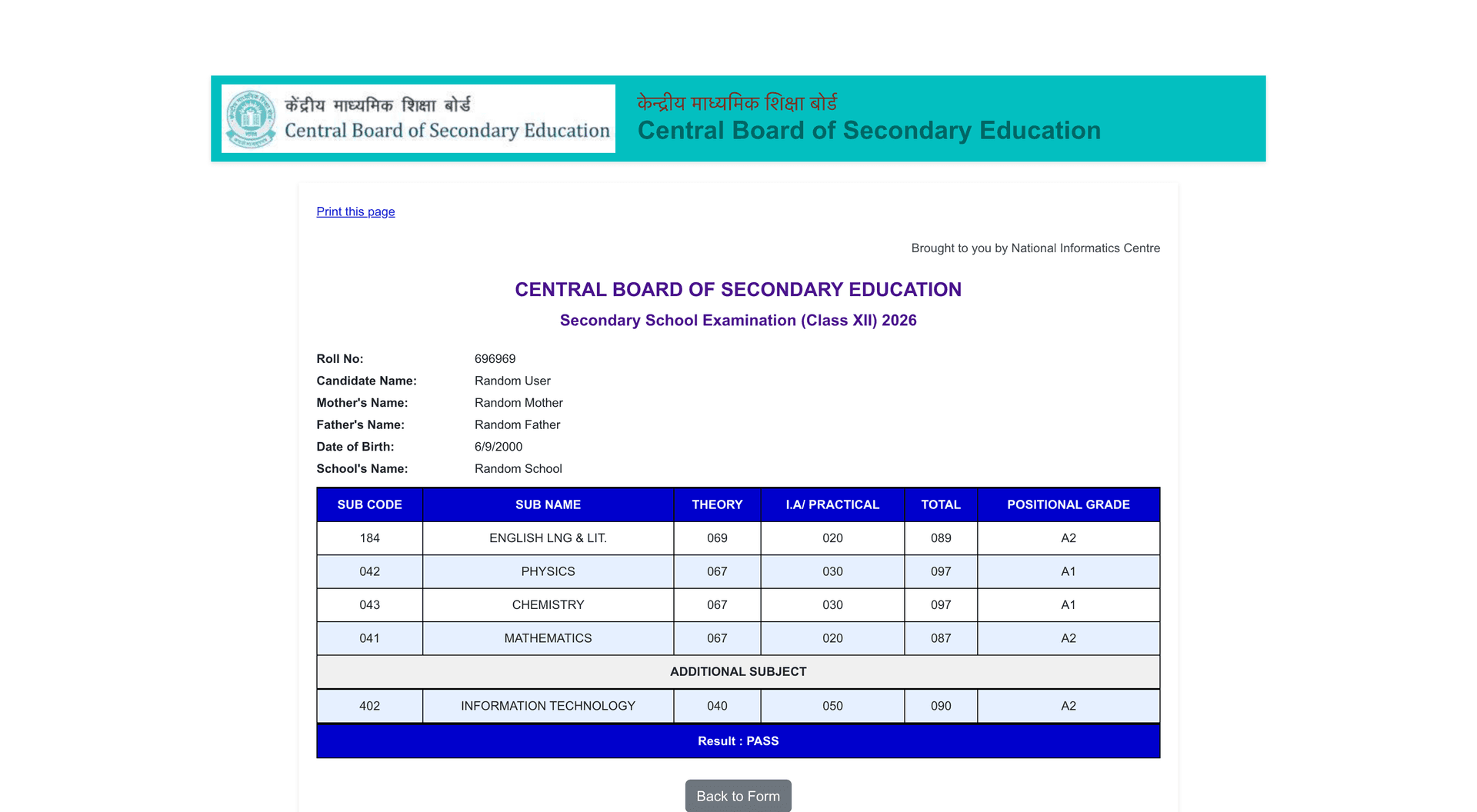 CBSE Examination Results image 1