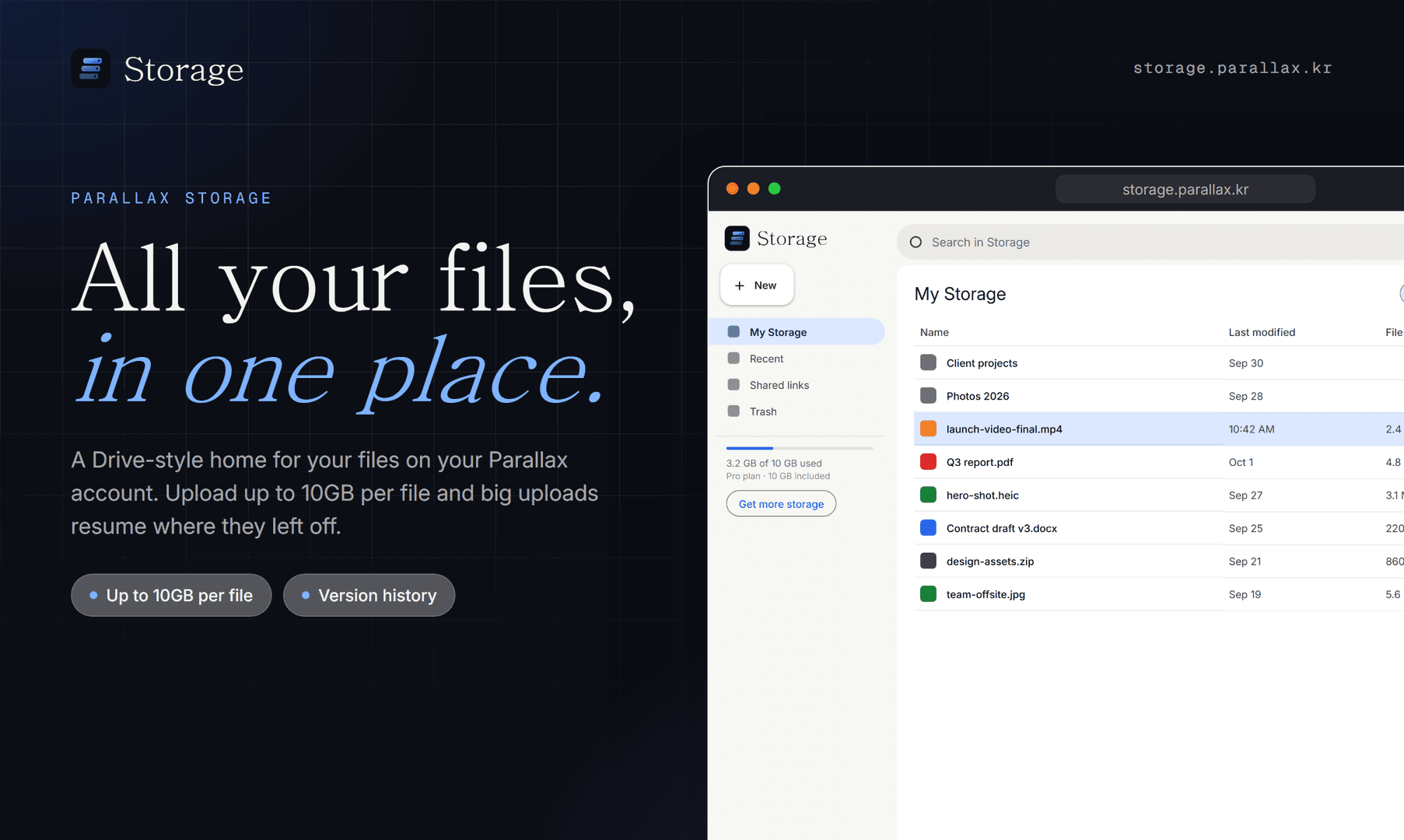 Parallax Storage image 1