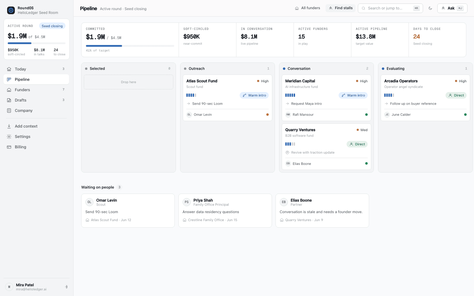 RoundOS | AI fundraising CRM image 2
