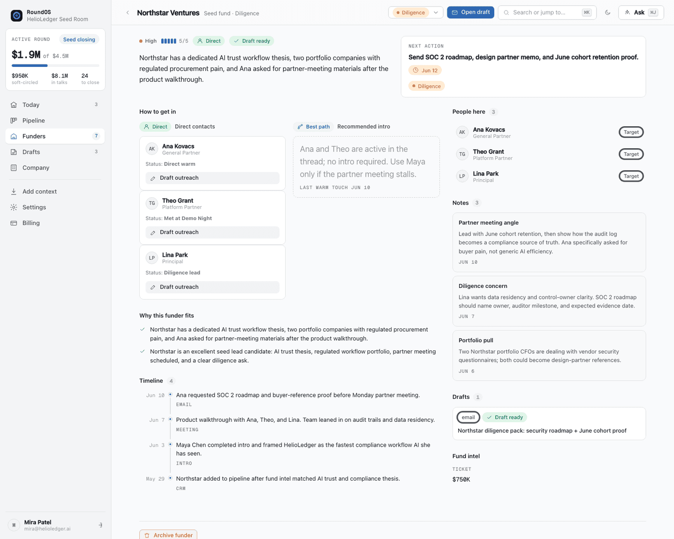 RoundOS | AI fundraising CRM image 3