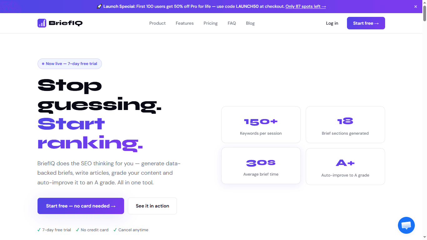 BriefIQ — Stop Guessing. Start Ranking. image 1