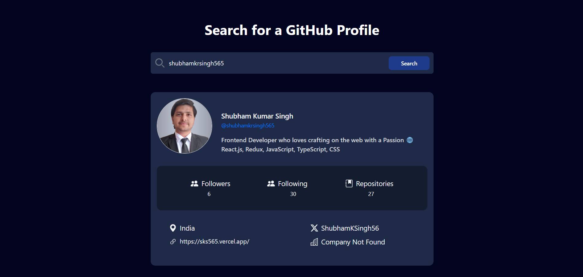 Github Profile Finder image 1