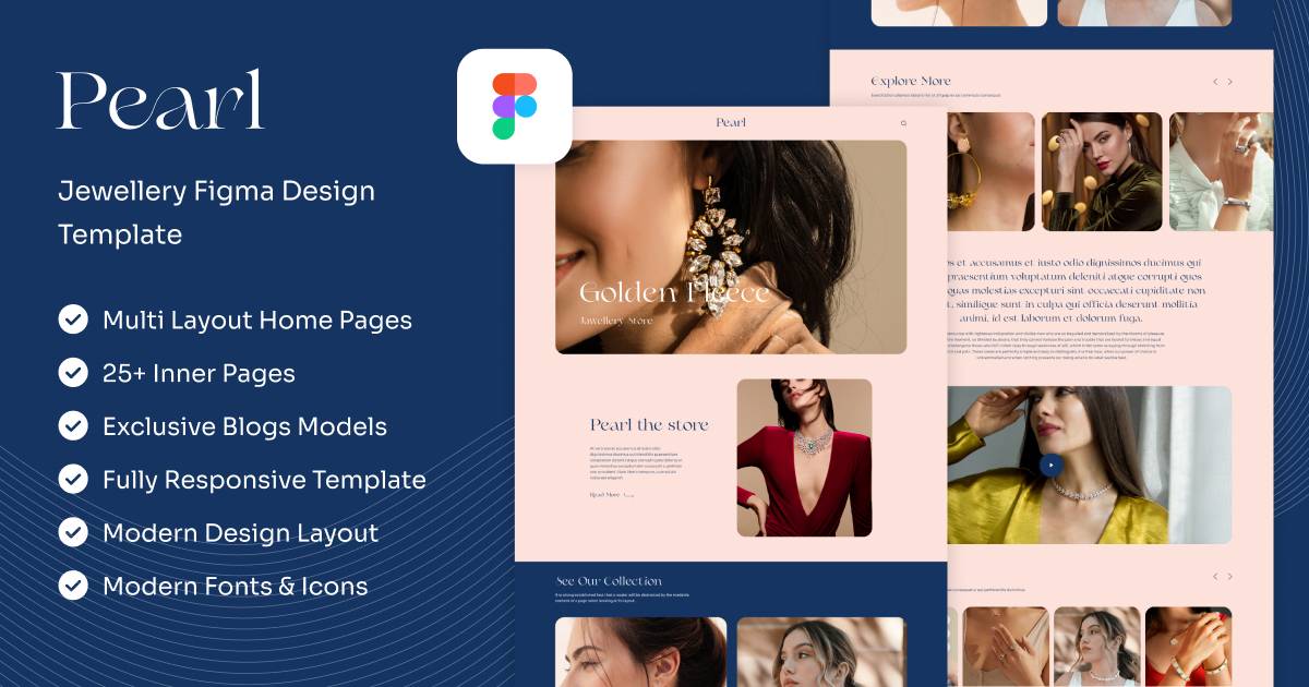 Pearl - Jewellery Website Figma Template