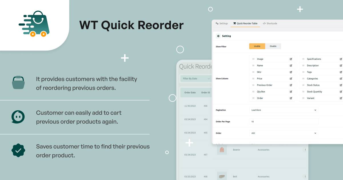 WT Quick Reorder Plugin