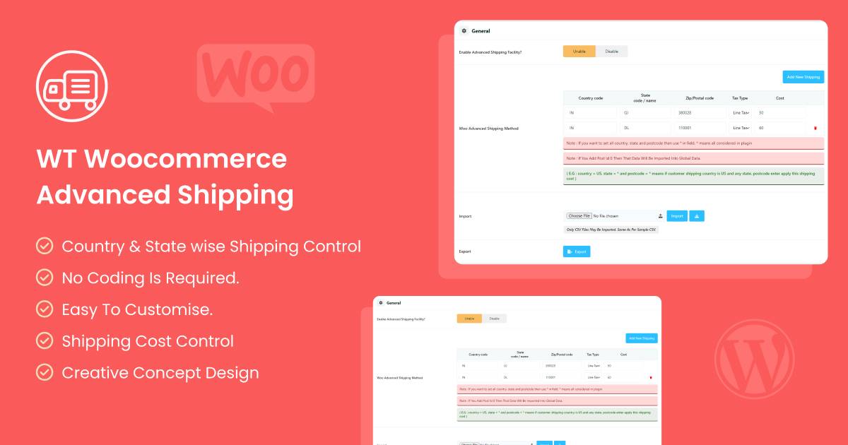 WT Woocommerce Advanced Shipping