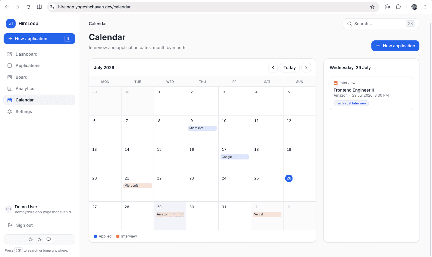 HireLoop — Advanced Job Application Tracker image 4
