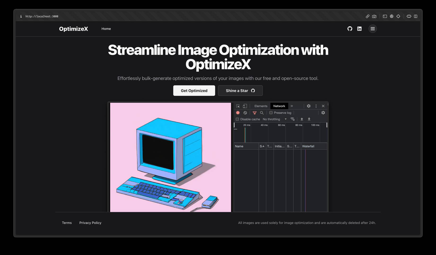 OptimizeX - An Open-Source Image Optimization Platform