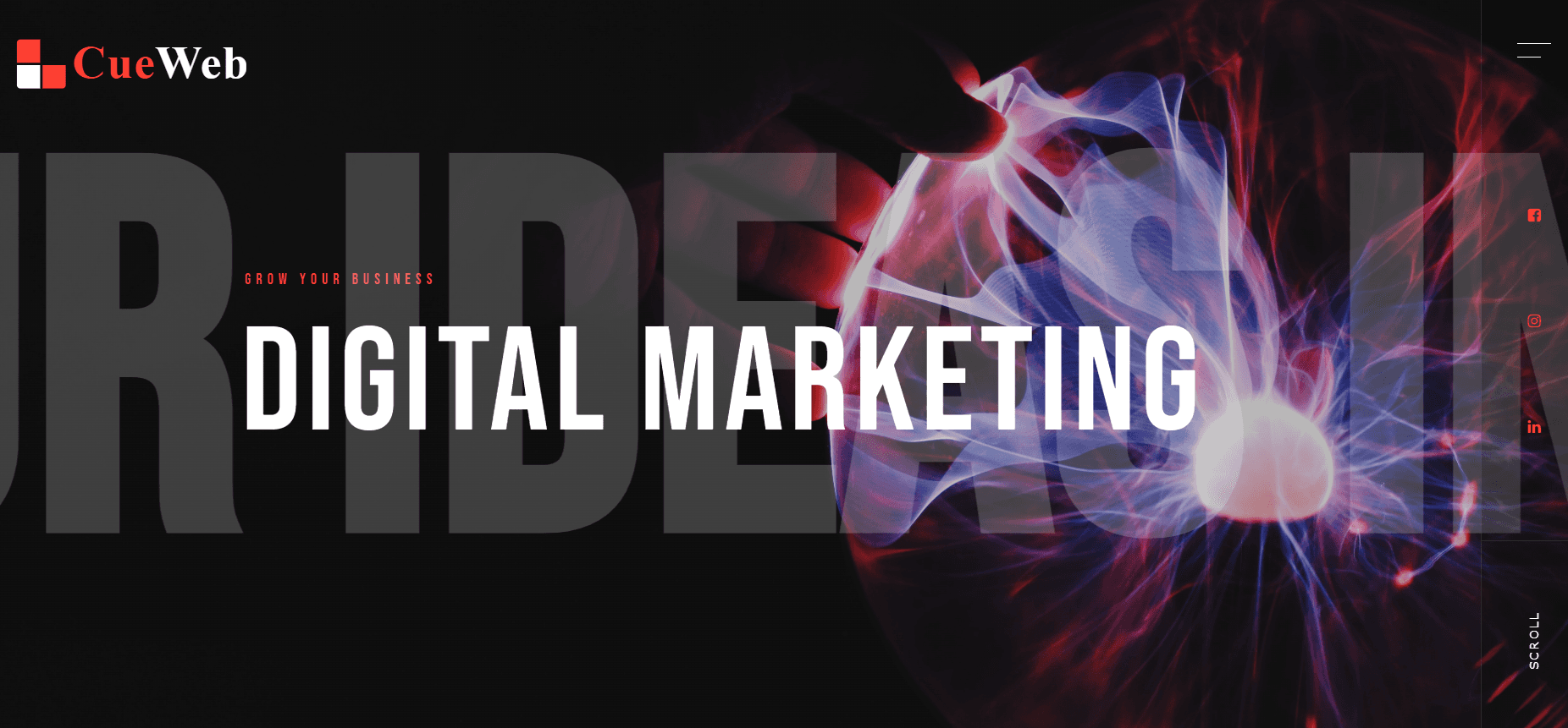 Website for a client: CueWeb