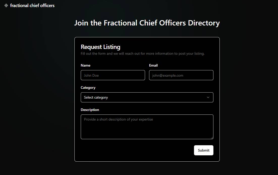 Fractional Chief Officers