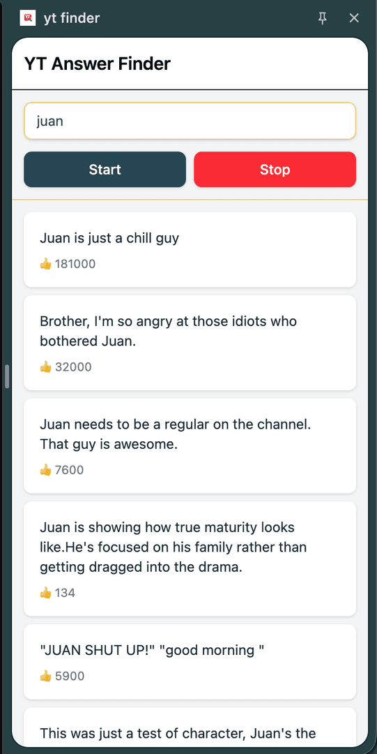 YT Comment Finder