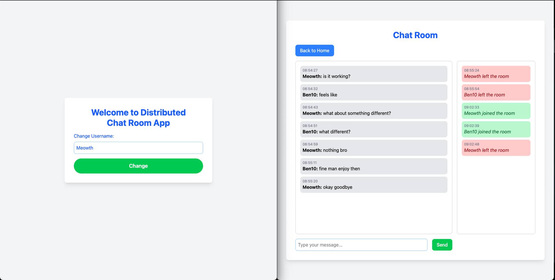 Distributed Chat App