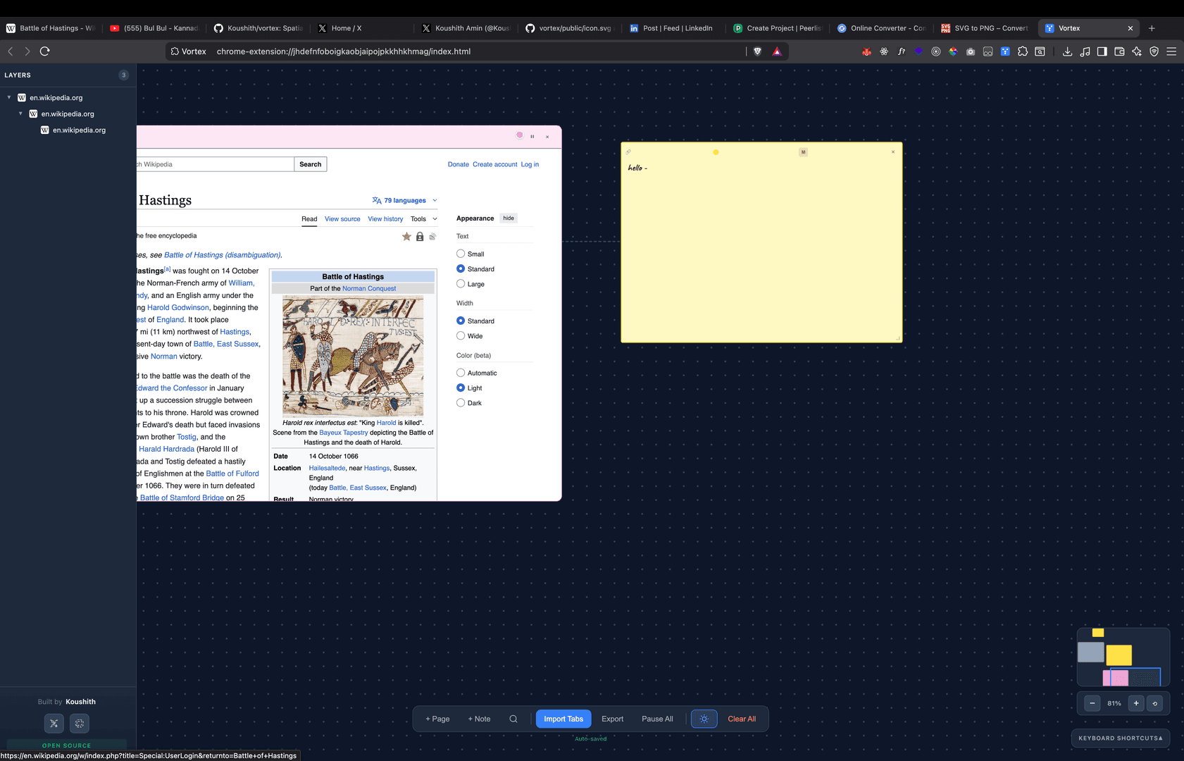 Vortex: Spatial browser extension image 3