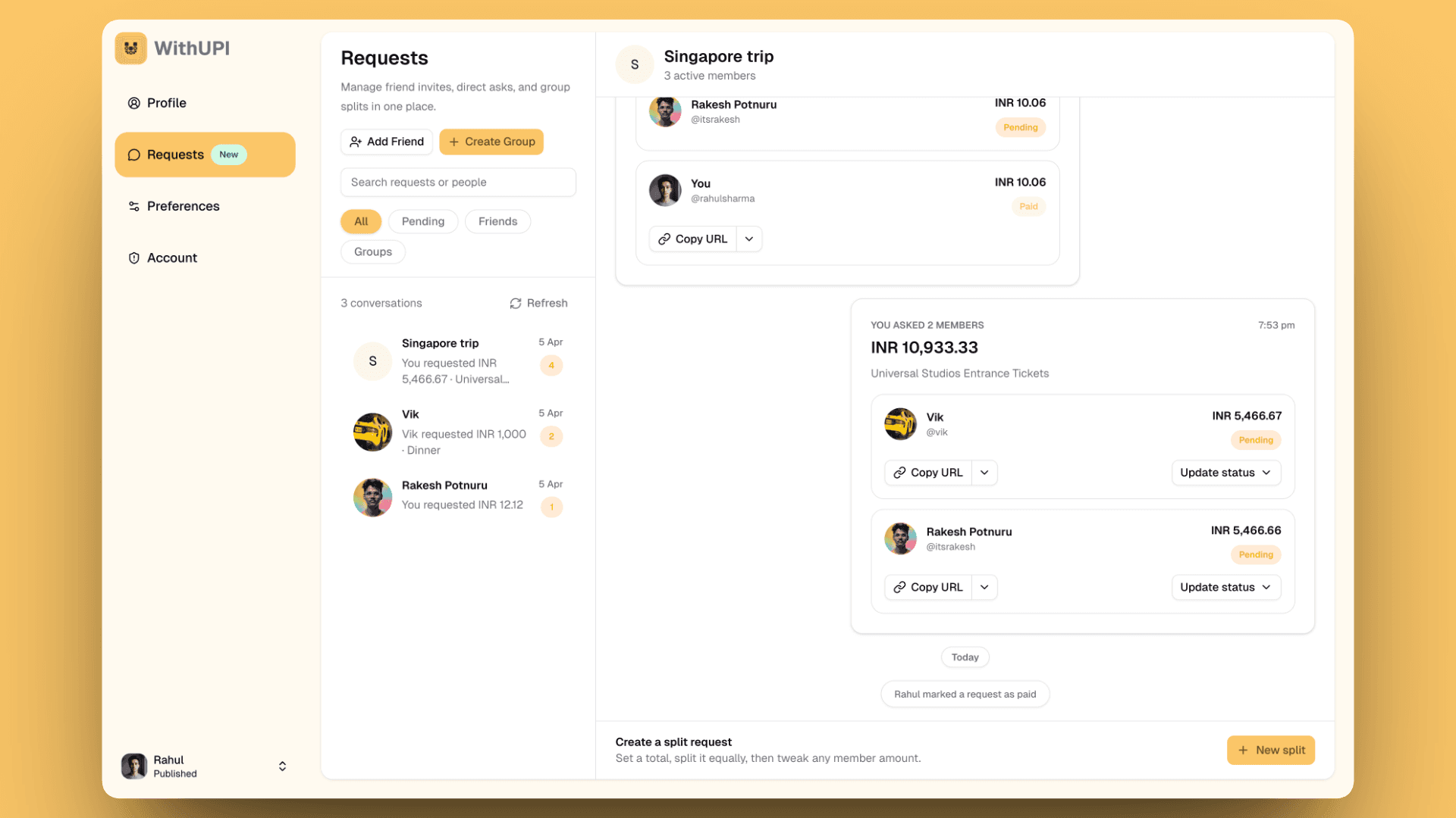 Payment Requests by WithUPI image 1
