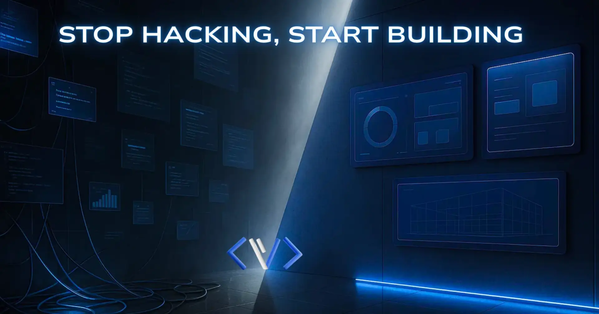 The day you stop hacking and start building, your startup becomes real