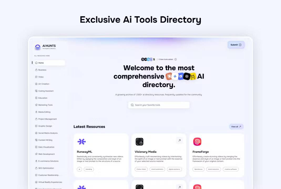 AiHunts | A Modern Ai Tool Directory image 3