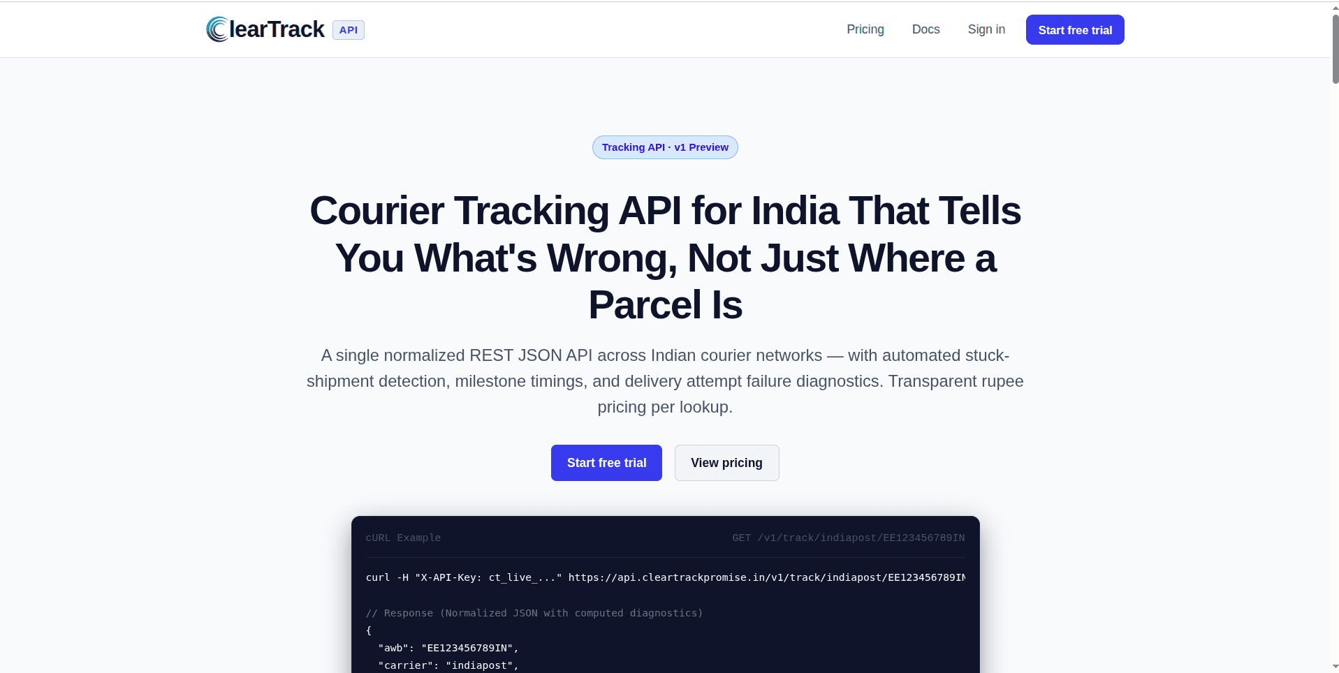 Courier Tracking API for India image 1