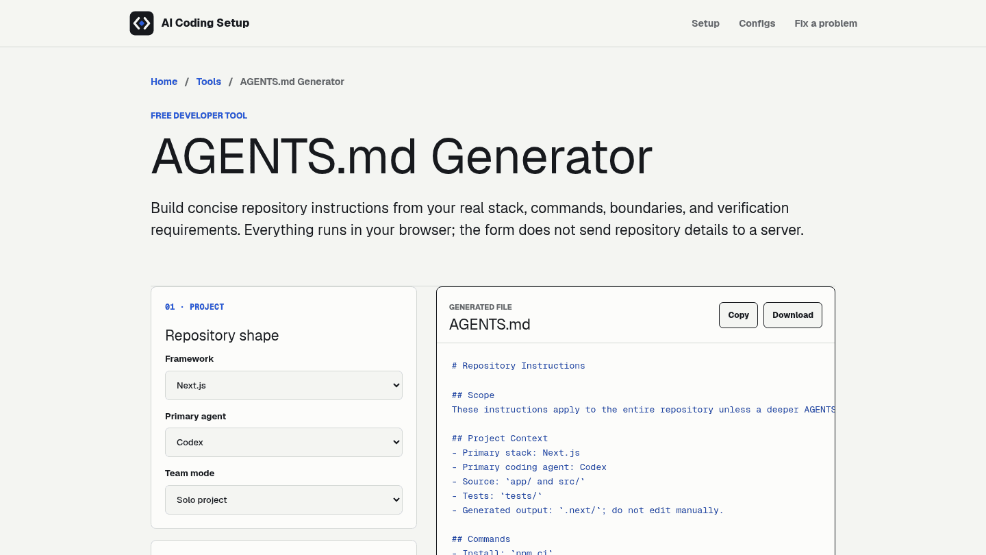 AGENTS.md Generator image 2