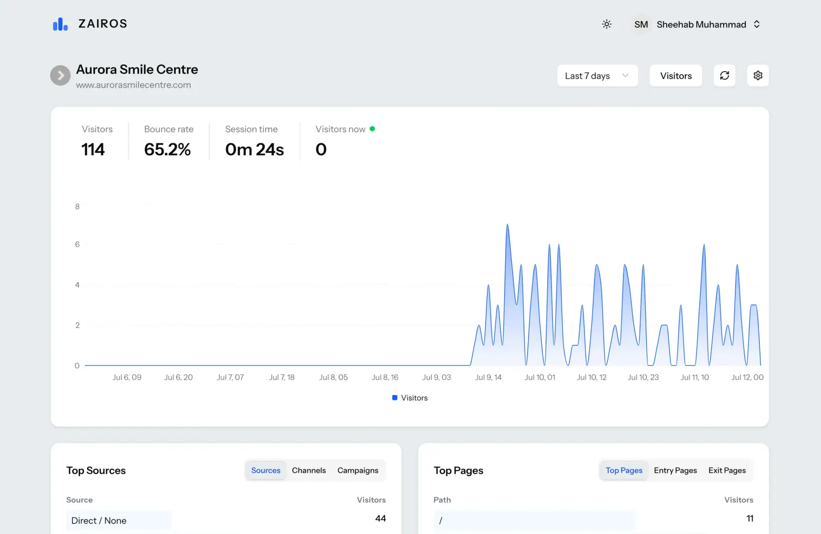 Zairos Analytics - web visitor analytics SaaS image 2