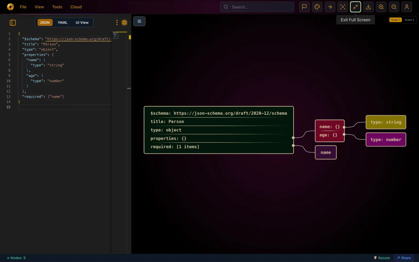Visualize JSON, YAML, TOML and XML into diagrams in seconds