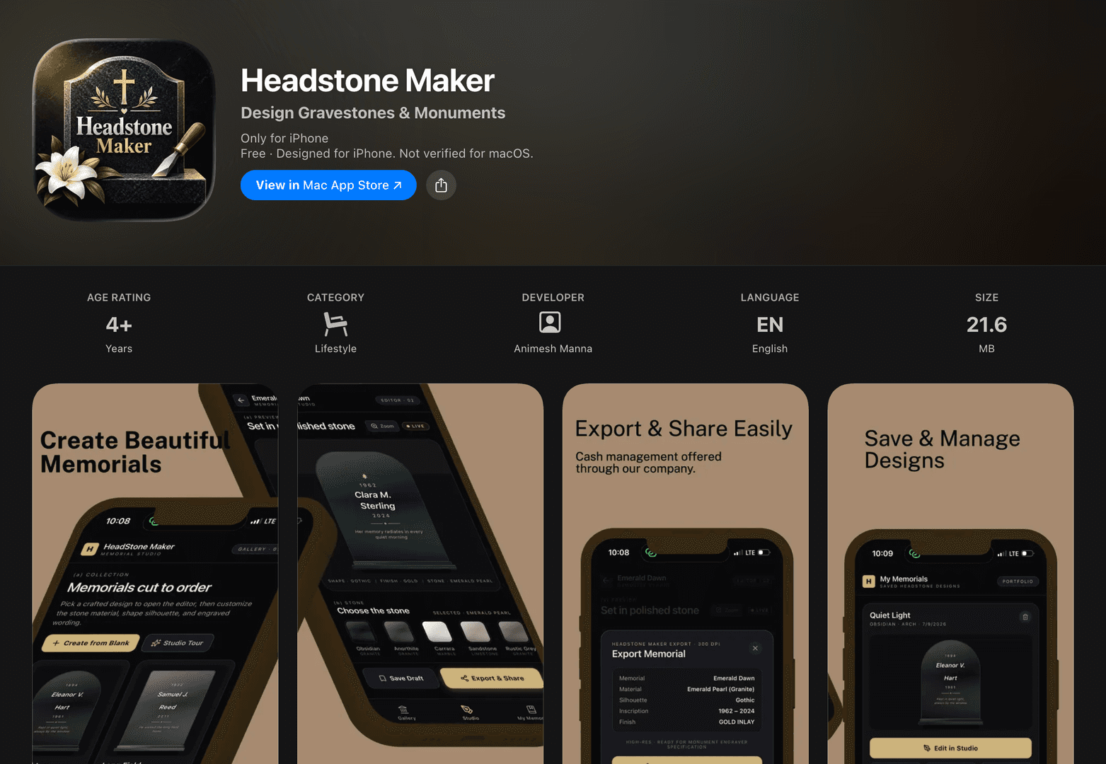 ‎Headstone Maker App - App Store image 1