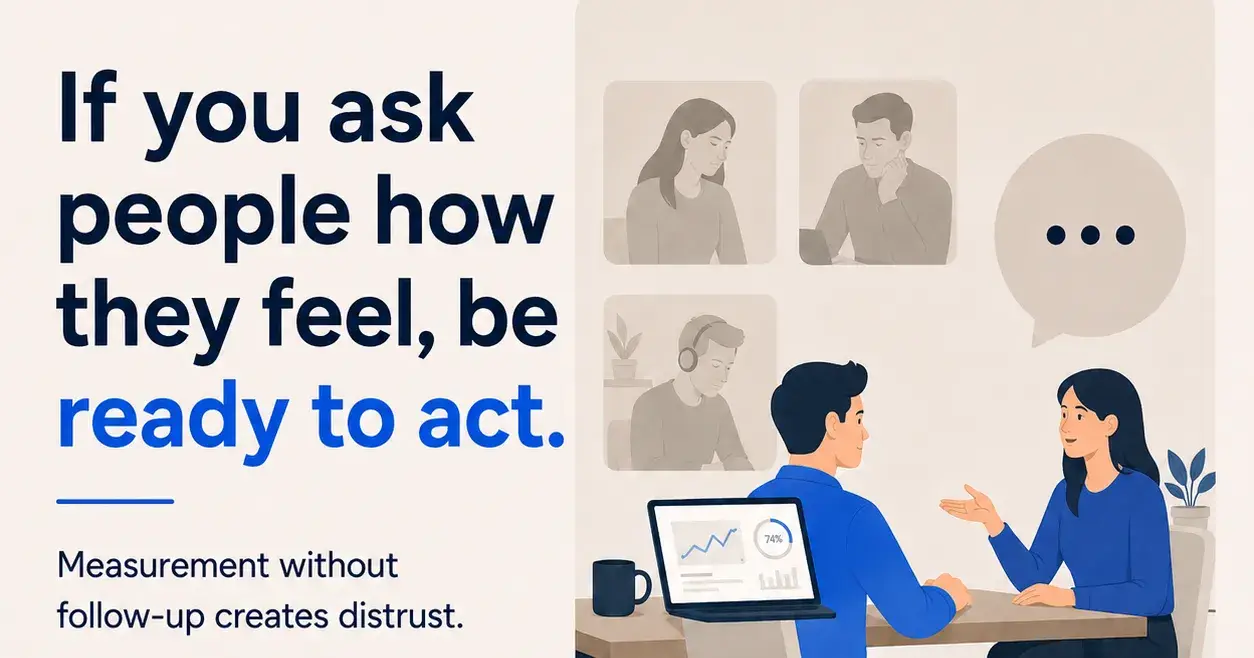 If you ask people how they feel, be ready to act.