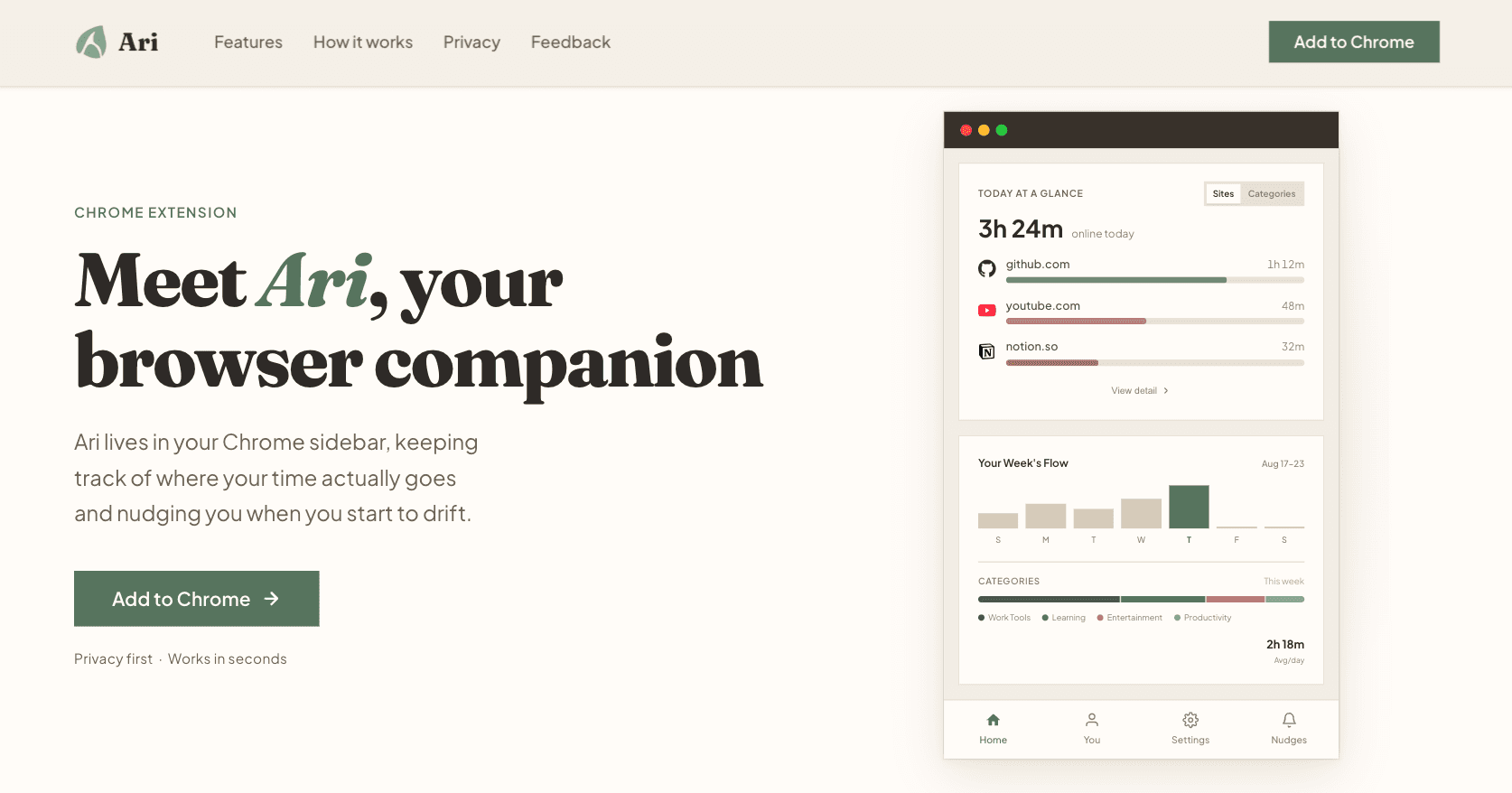 Ari - Mindful Browsing Companion image 1