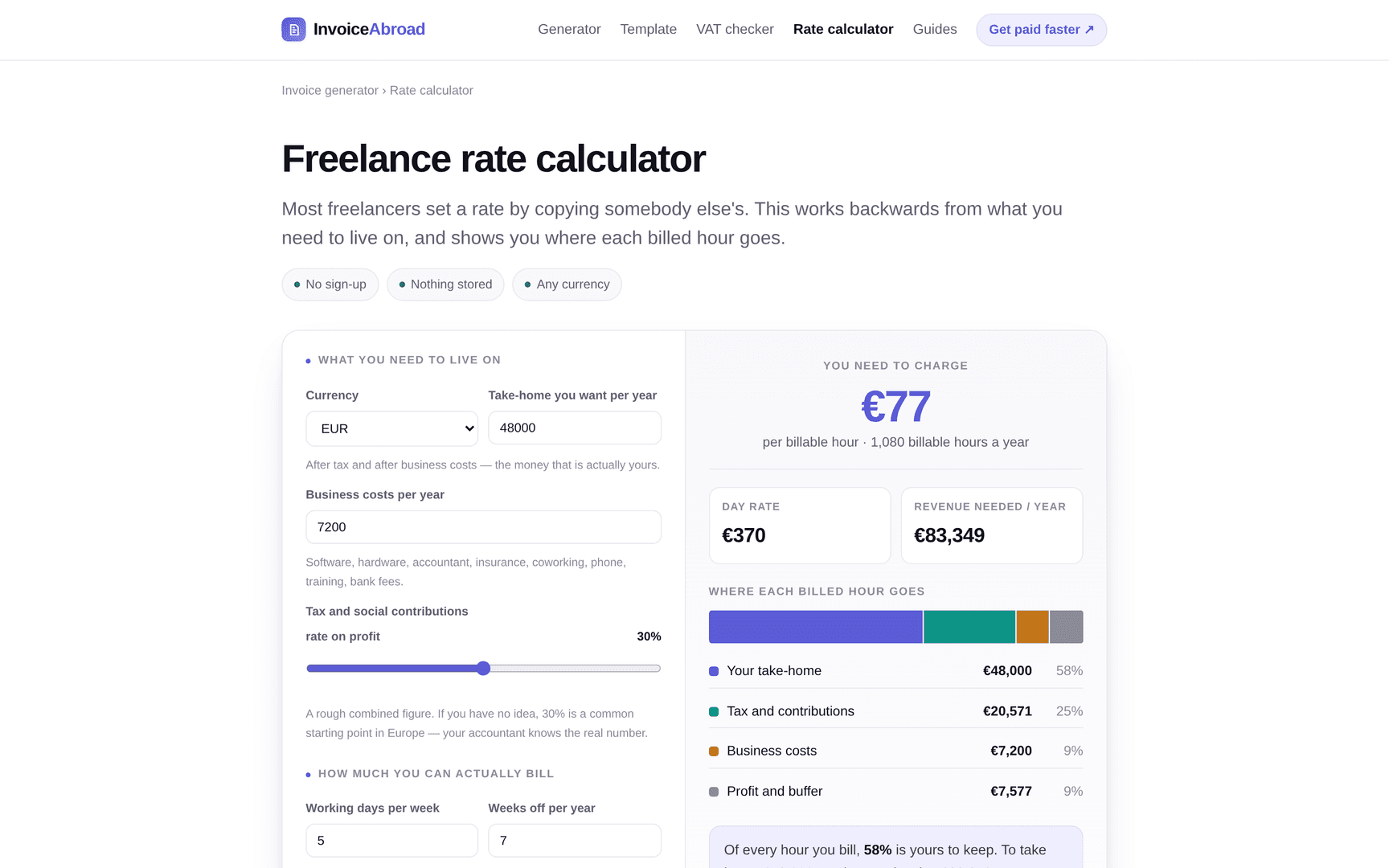 Free Invoice Generator — No Sign-Up image 3