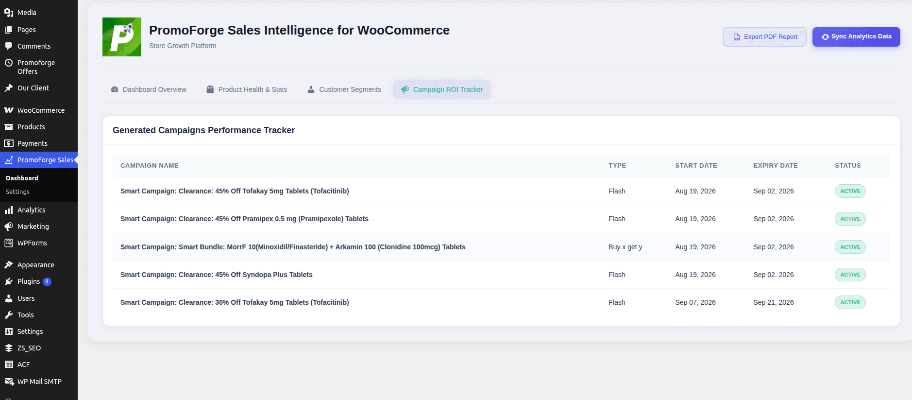 PromoForge Sales Intelligence for WooCommerce image 4
