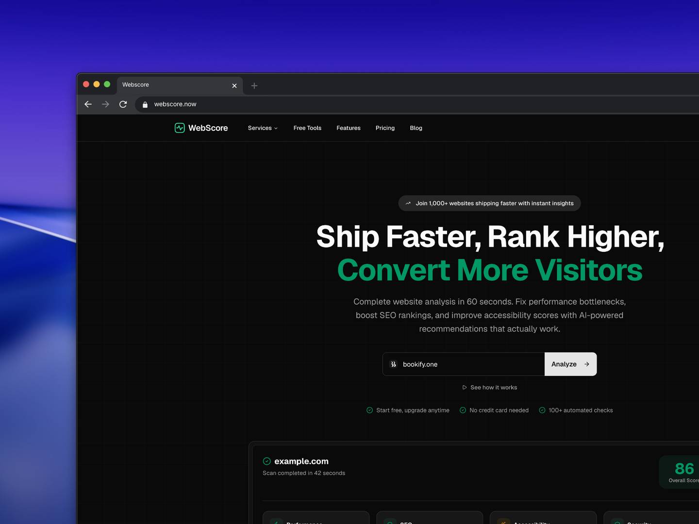 WebScore - Find & Fix Website Issues screenshot 1