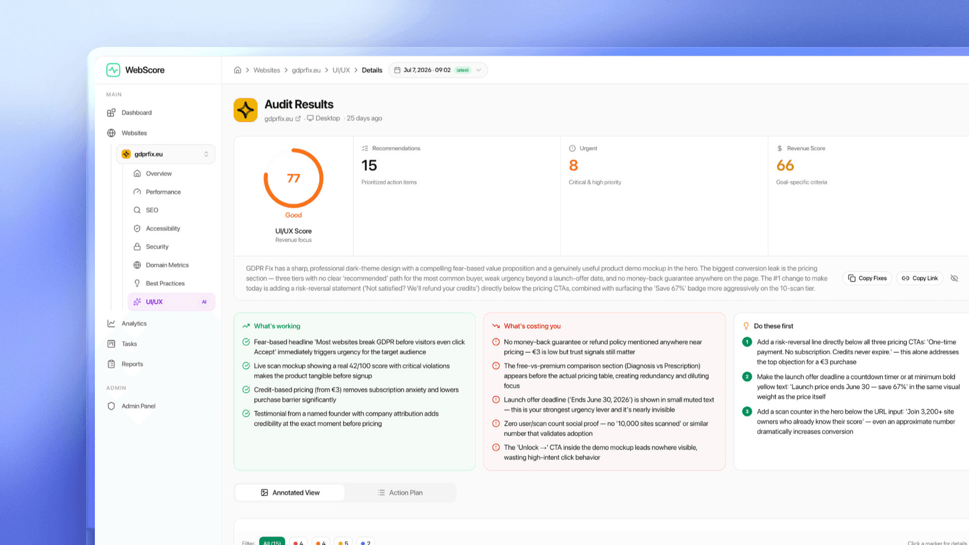WebScore - Find & Fix Website Issues image 4