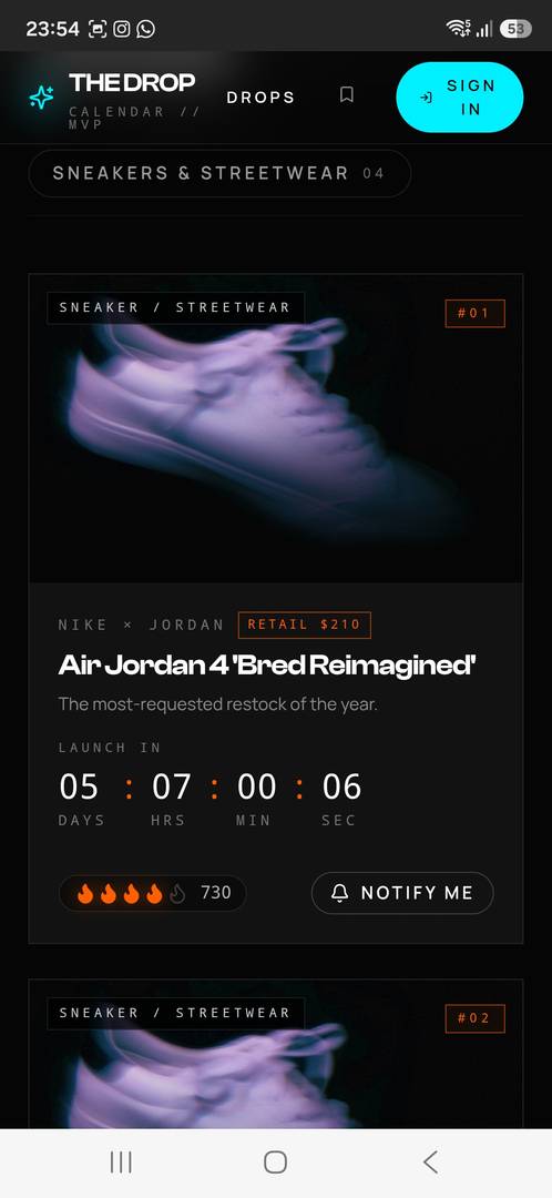 The Drop calendar image 2