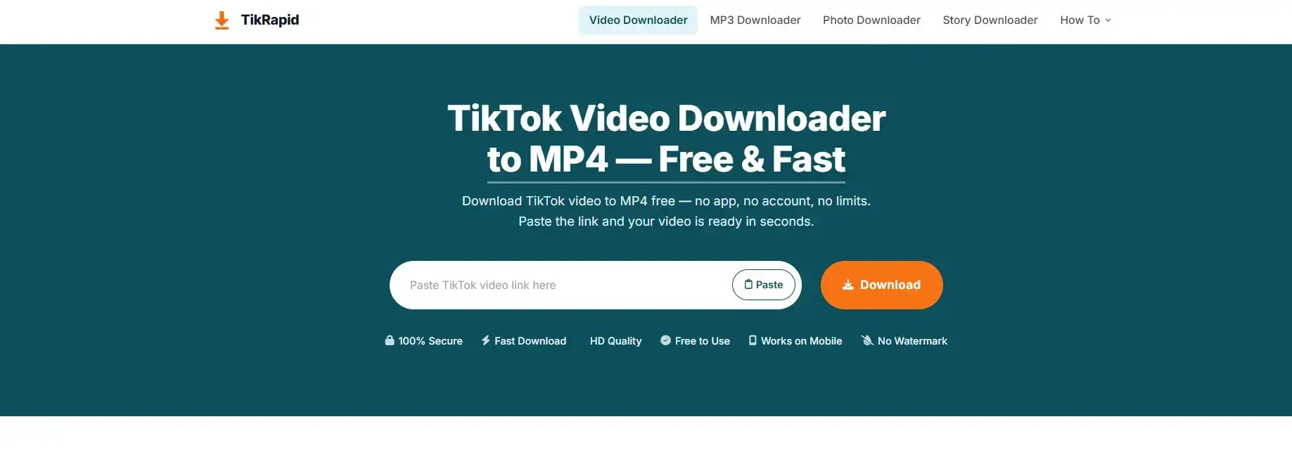 TikRapid — TikTok to MP4 Downloader image 1
