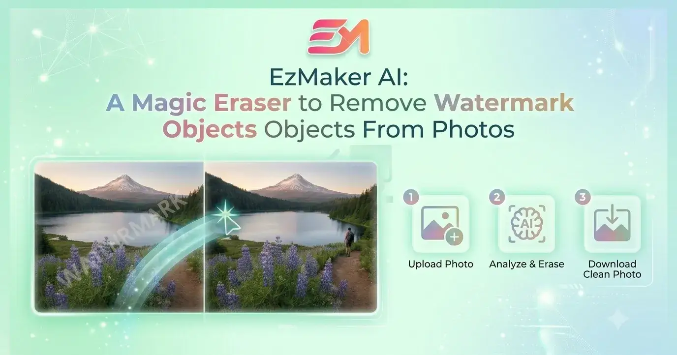 EzMaker AI: A Magic Eraser to Remove Watermark and Objects From Photos