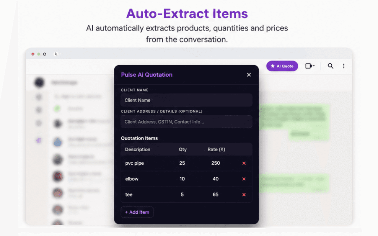 Pulse AI Quotation Generator image 2
