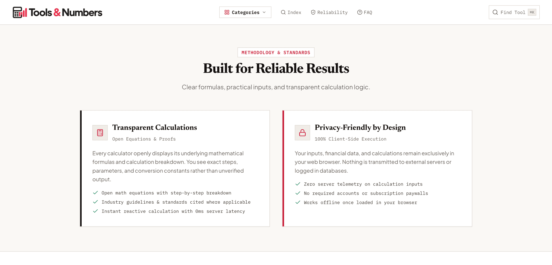 Tools & Numbers — Calculation Tools image 3