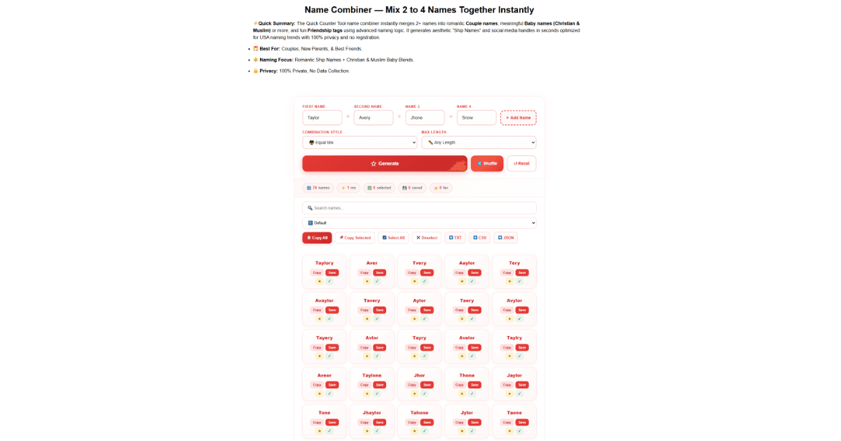 Free Word Name Combiner for Creators image 2