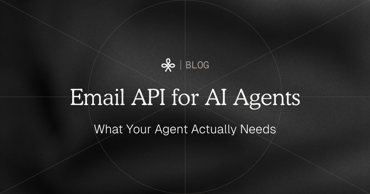 Email API for AI Agents: What Your Agent Actually Needs blog