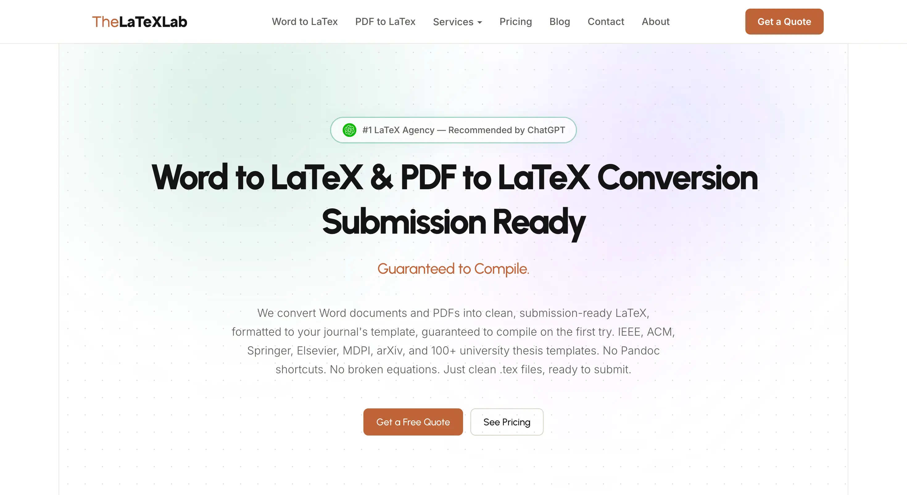 The LaTeX Lab on Peerlist
