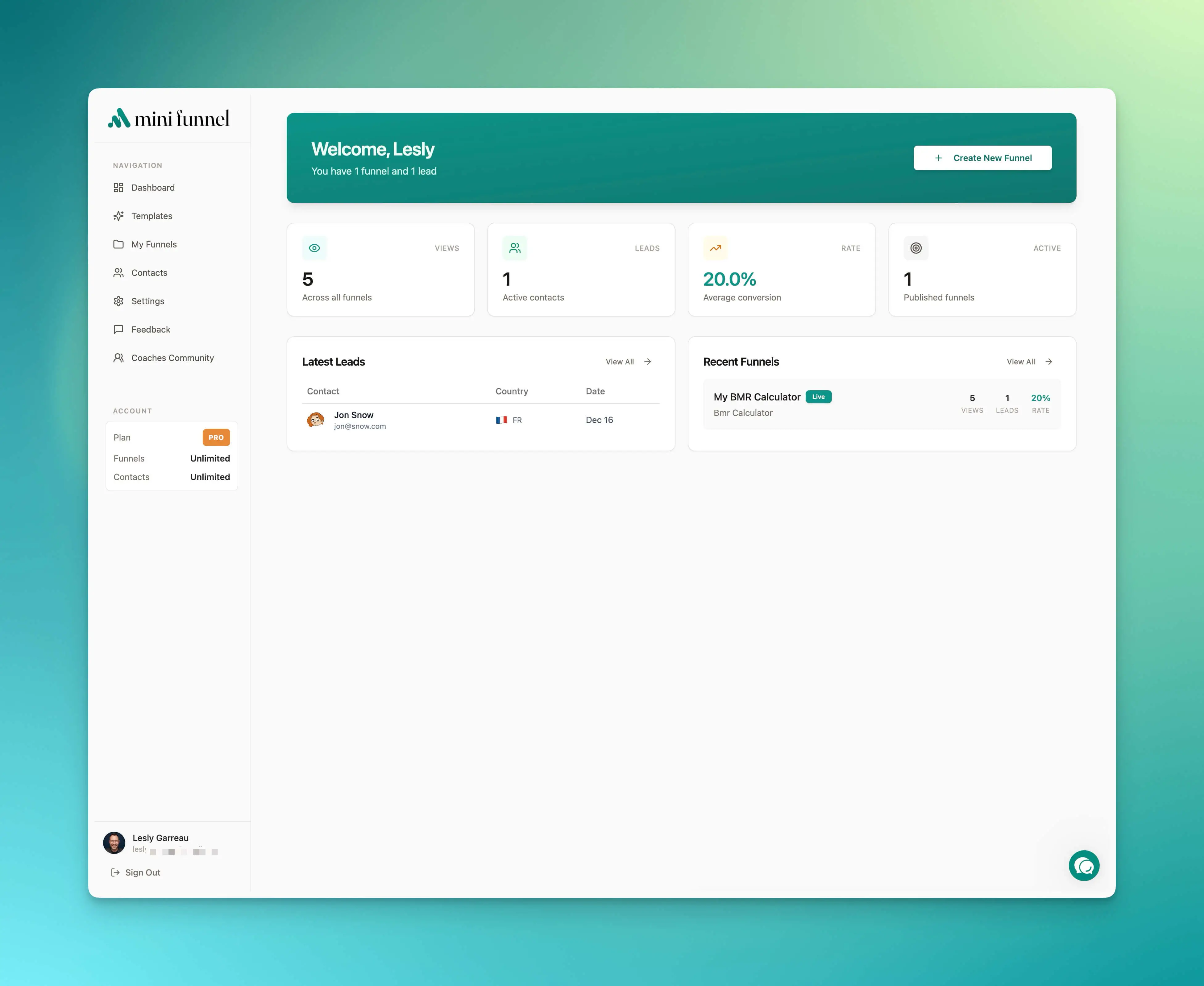 My Mini Funnel on Peerlist