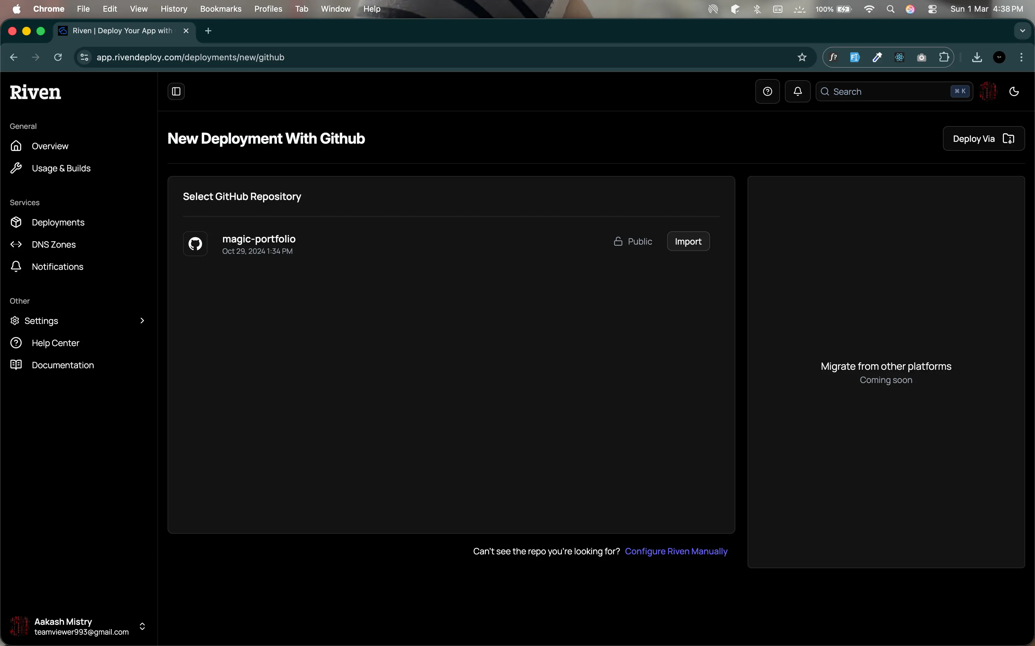 rivendeploy on Peerlist