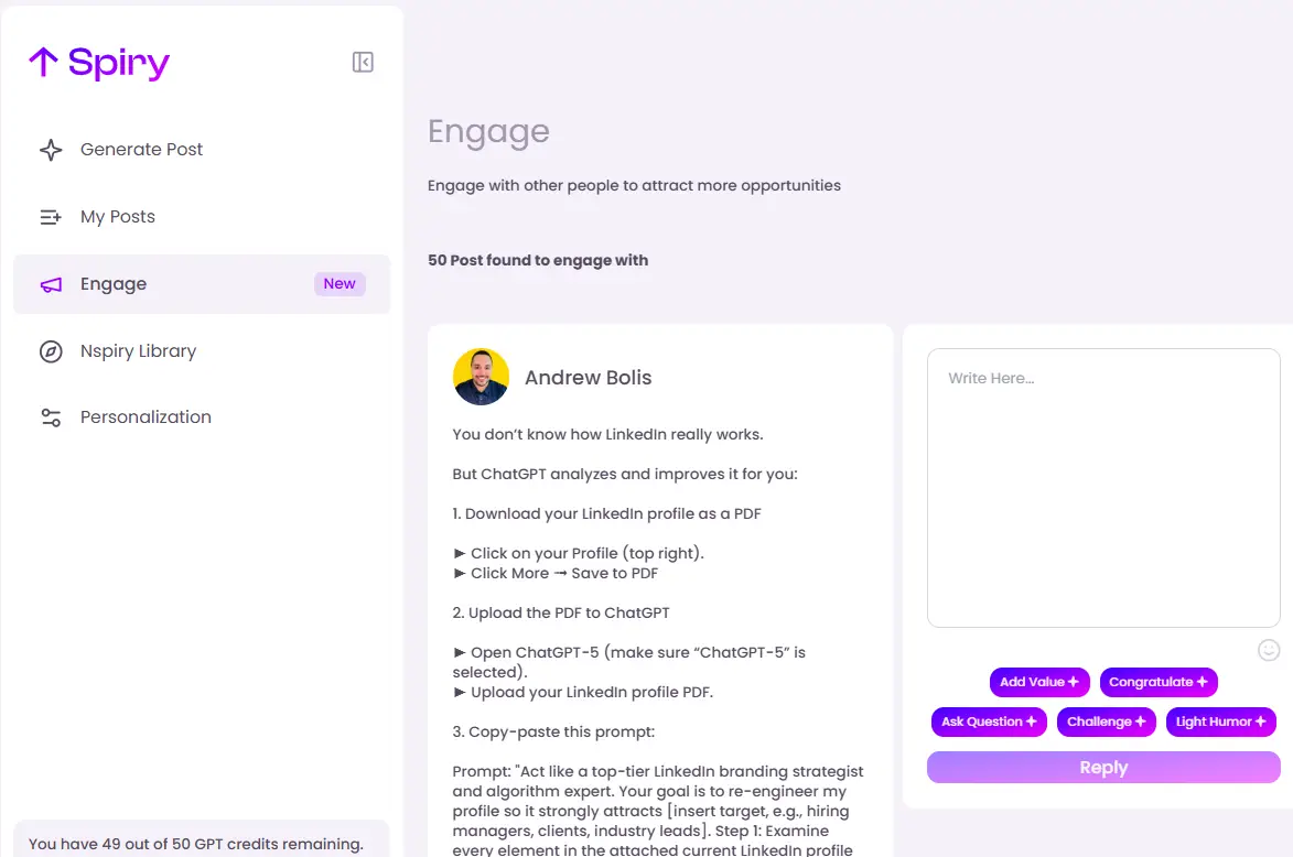 Spiry on Peerlist