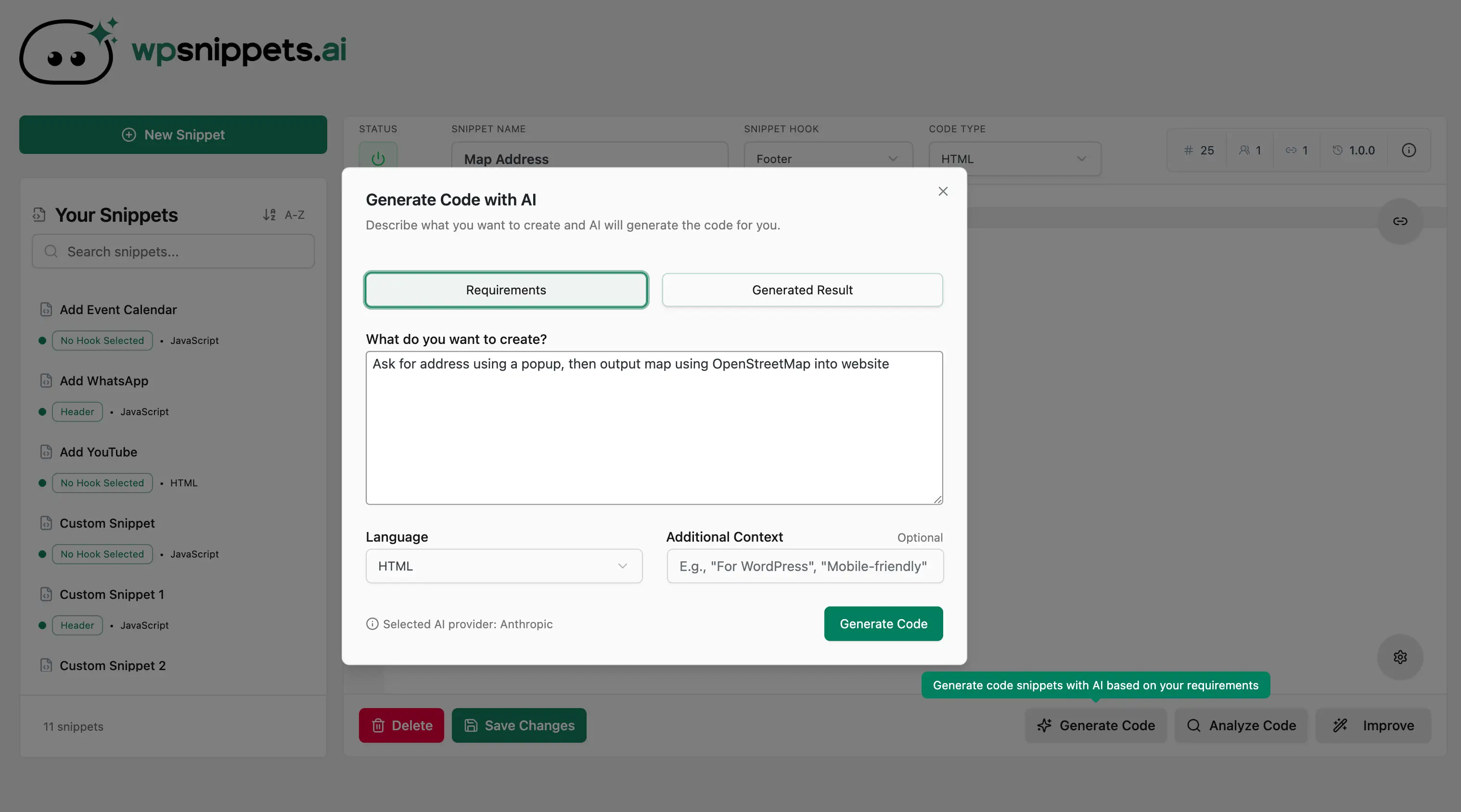 WP Snippets AI on Peerlist