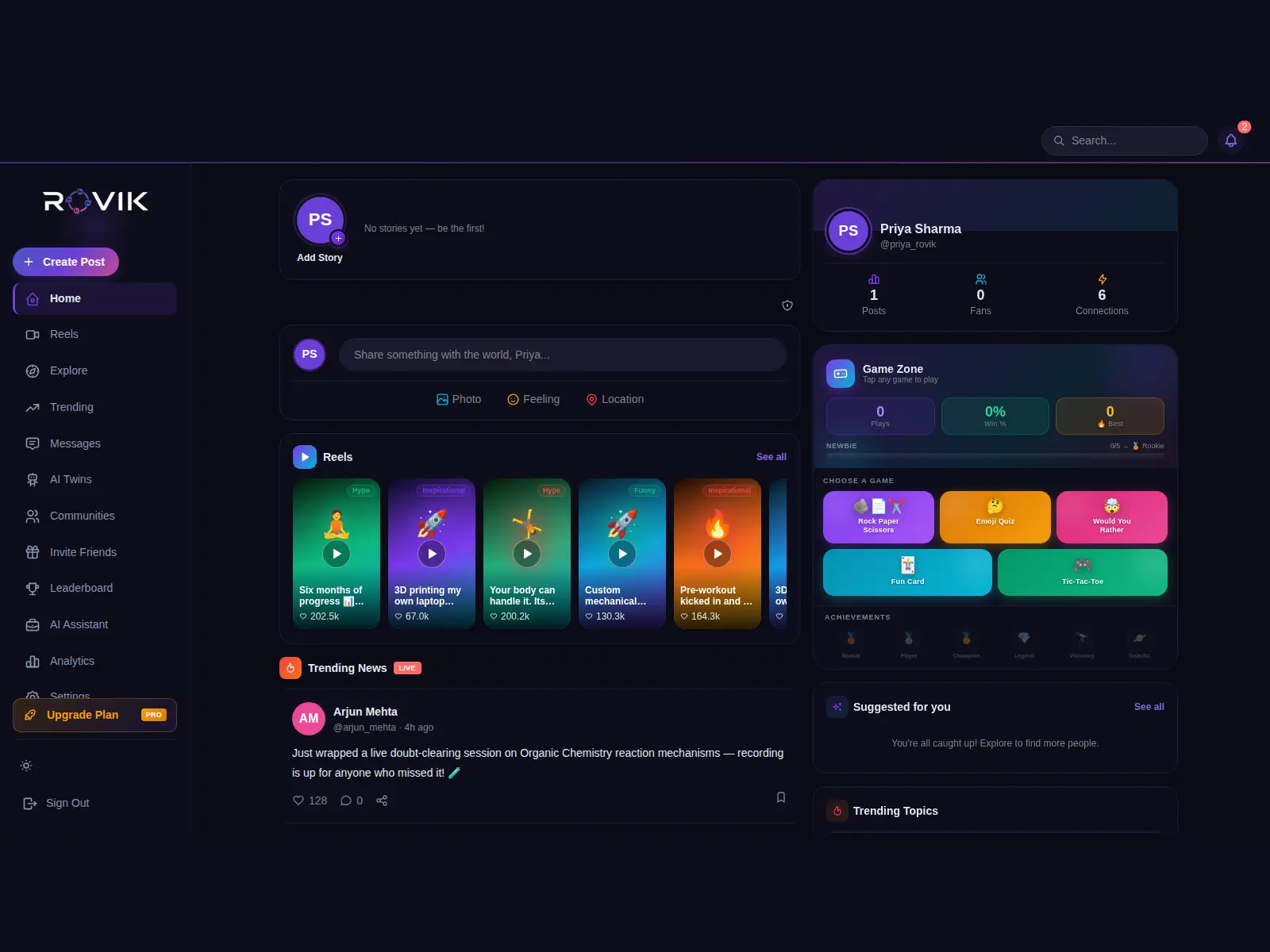 Rovik on Peerlist