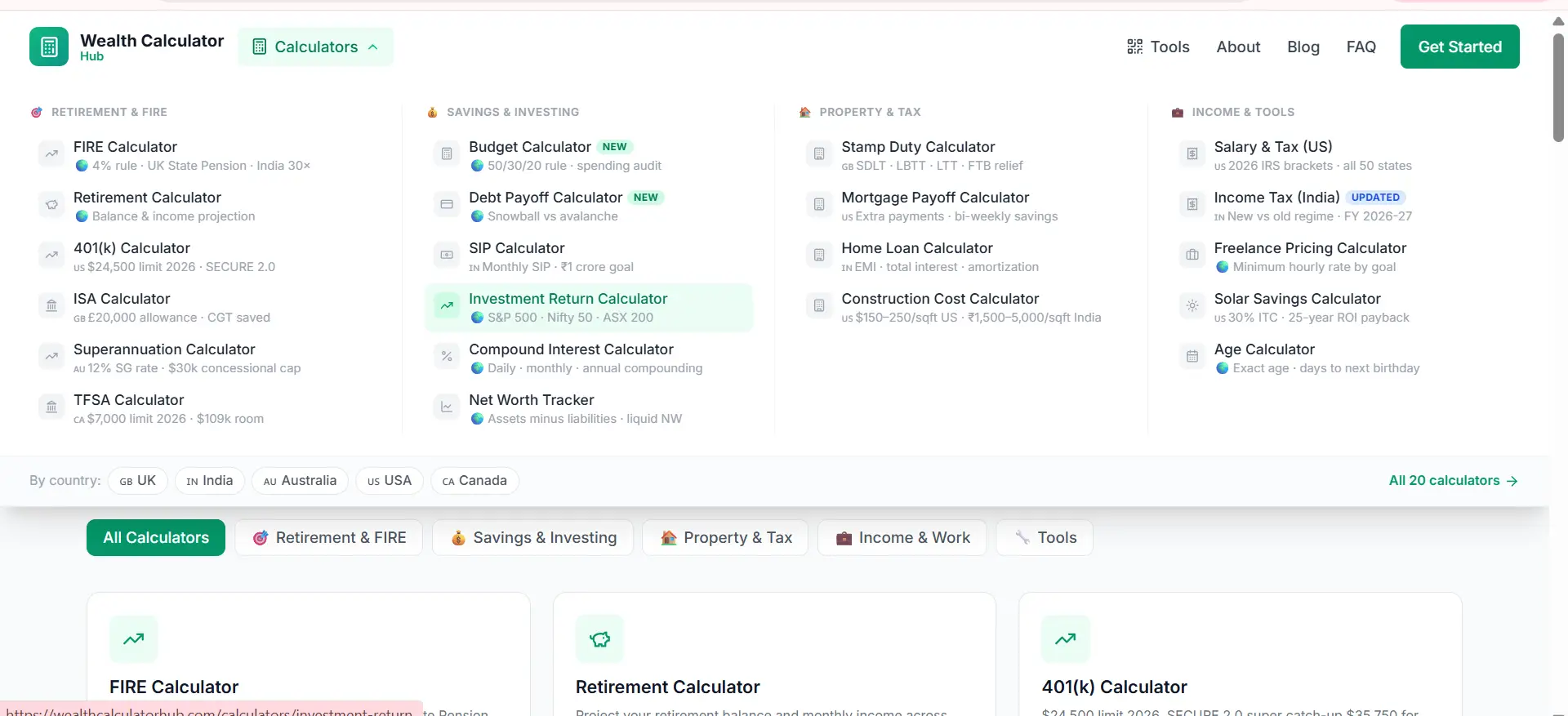 wealth calculator hub on Peerlist