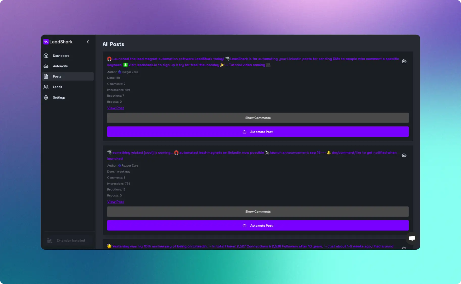 LeadShark on Peerlist